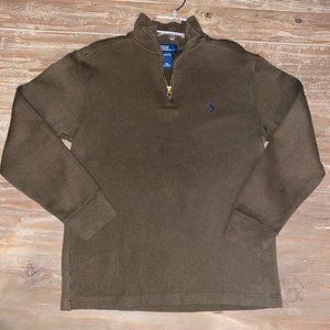 Polo by Ralph Lauren Olive Quarter Zip Sweater